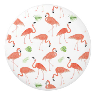Flamingo Waterverf keramische deurknop Keramische Knop