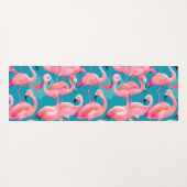 Flamingo Waterverf Kleurrijk Gepersonaliseerd Patr Yogamat (Achterkant (horizontaal))