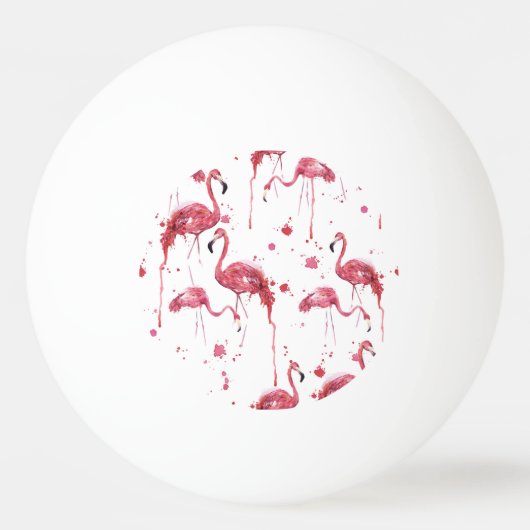 Flamingo waterverf, levendig ontwerp. pingpongballen (Voorkant)
