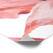 Flamingo Waterverf: Naadloos Klein Patroon Poster (Hoek)