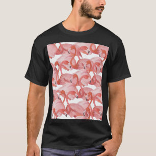 Flamingo Waterverf: Naadloos Patroon T-shirt