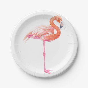 Flamingo-waterverf Papieren Bordje
