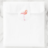 Flamingo-waterverf Ronde Sticker (Tas)
