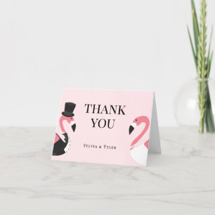 Flamingo Wedding Bedankkaart