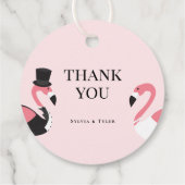 Flamingo Wedding Bedankt Bedankjes Labels (Achterkant)