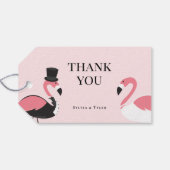 Flamingo Wedding Bedankt Cadeaulabel (Achterkant Horizontaal)