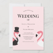 Flamingo Wedding Kaart (Voorkant)