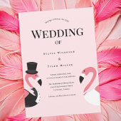 Flamingo Wedding Kaart