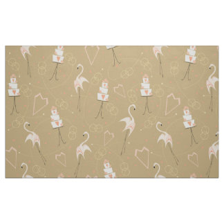 Flamingo Wedding Large Multi Fabric Stof