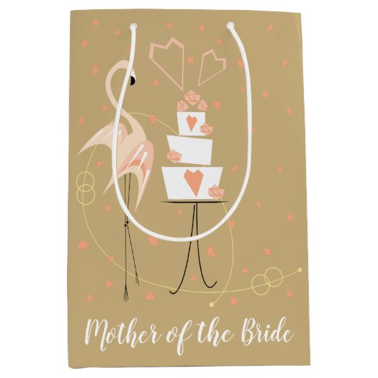 Flamingo Wedding Moeder van het Bride medium Cadeauzakje (Voorkant)