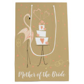 Flamingo Wedding Moeder van het Bride medium Cadeauzakje (Achterkant)