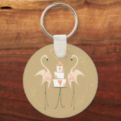 Flamingo Wedding sleutelhanger Basic (Voorkant)