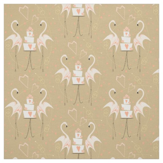 Flamingo Wedding Small Stof (Swatch)