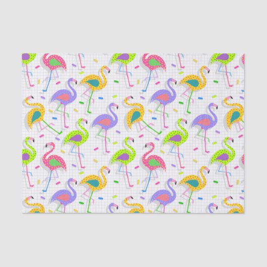Flamingo Weefsel voor Gift Wrap Tissuepapier (Voorkant)