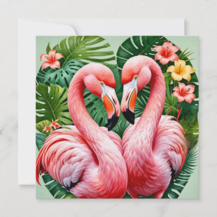 Flamingo wenskaart kaart