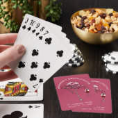 Flamingo Wijndrinker Custom Bachelorette Party Pokerkaarten (Insitu)
