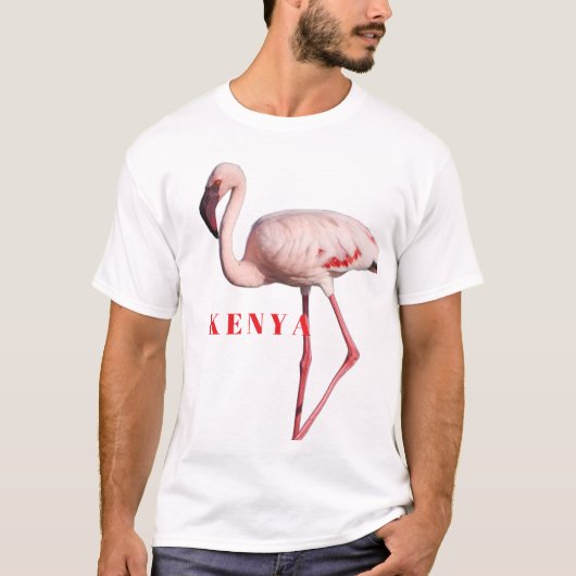Flamingo Wildlife Portrait – Unisex Basic T-Shirt (Devant)