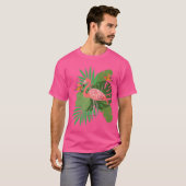 Flamingo with leaves t-shirt (Voorkant volledig)