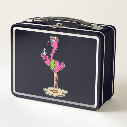 Flamingo with Sunglasses & Cap (Voorkant)
