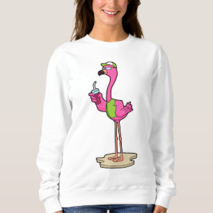 Flamingo with Sunglasses & Cap Trui