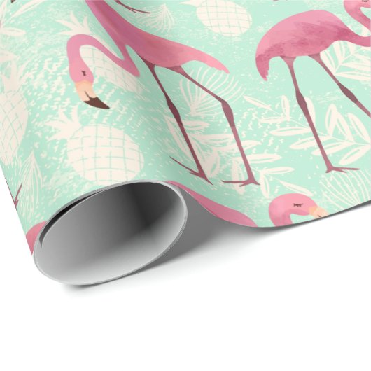 Flamingo Wrapping Paper Cadeaupapier (Rol Hoek)