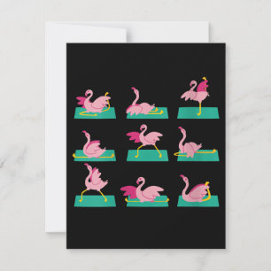 Flamingo Yoga Houdingen Meditatie Workout Oefening Kaart