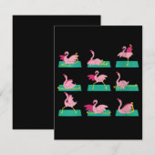 Flamingo Yoga Houdingen Meditatie Workout Oefening Kaart (Voorkant / Achterkant)