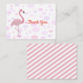 Flamingo Zigzag Dank u Kaarten Notitiekaartje (Voorkant / Achterkant)