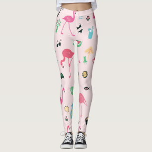 Flamingo Zomer: Levendig vogelpatroon Leggings