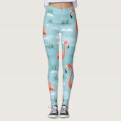 flamingo-zomerpatroon leggings (Voorkant)