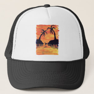 Flamingo Zonsondergang Trucker Pet