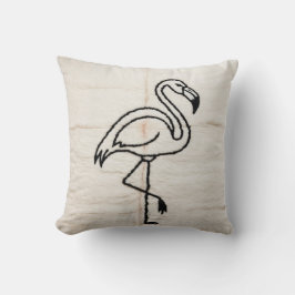 Flamingo Zwart-wit Kilim Kussens