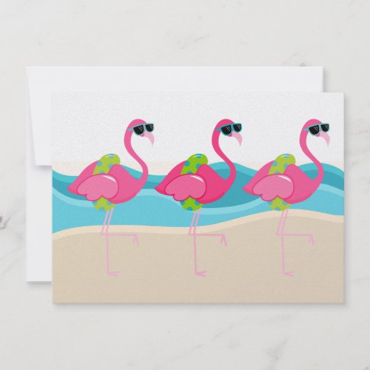Flamingo Zwembad / Strandfeest - SRF Kaart (Voorkant)