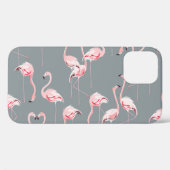 Flamingogrijs:  naadloos patroon. Case-Mate iPhone case (Achterkant (horizontaal))
