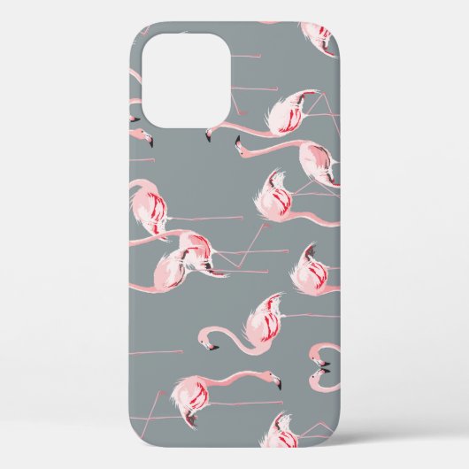 Flamingogrijs:  naadloos patroon. Case-Mate iPhone case (Achterkant)