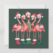 Flamingoliefhebber Geschenk Kerstmis Prettig Kerst Feestdagenkaart (Voorkant)
