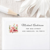 Flamingoo Baby Shower Return Address Label (Insitu)
