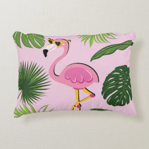 Flamingopalm laat tropisch design achter accent kussen