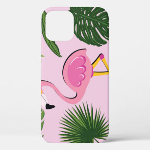 Flamingopalm laat tropisch design achter iPhone 12 hoesje