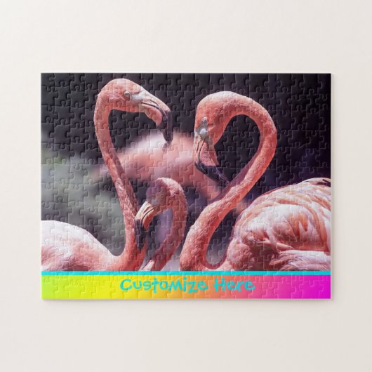 Flamingo's aangepaste puzzel legpuzzel (Horizontaal)