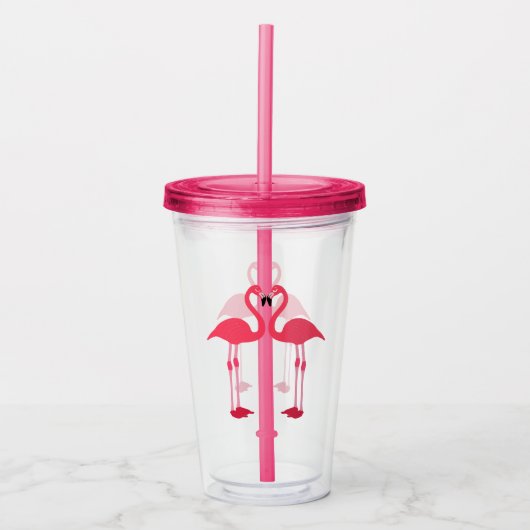 Flamingos Acryl Drinkbeker (Voorkant)