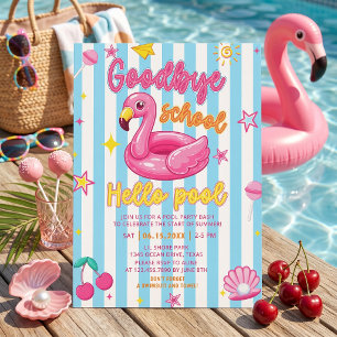 Flamingo's Afscheidsschool Hallo Zwembad Streep Ui Kaart