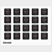 Flamingos | Apparently We're Trouble Flamingos Vierkante Sticker (Vel)