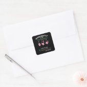 Flamingos | Apparently We're Trouble Flamingos Vierkante Sticker (Envelop)