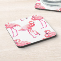 Flamingos Beverage Coaster