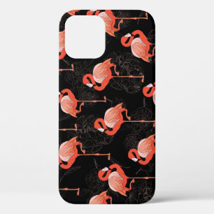 Flamingos Birds:  textielontwerp iPhone 12 Hoesje