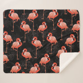 Flamingos Birds:  textielontwerp Sherpa Deken (Voorkant (horizontaal))