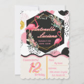 Flamingo's Birthday Invitation (Devant)