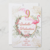 Flamingo's Birthday Invitation Template (Devant)