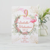 Flamingo's Birthday Invitation Template (Debout devant)